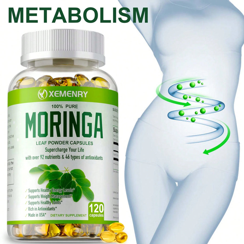 XEMENRY Moringa Capsules 1000mg -Weight Loss, Green Superfood, Metabolism