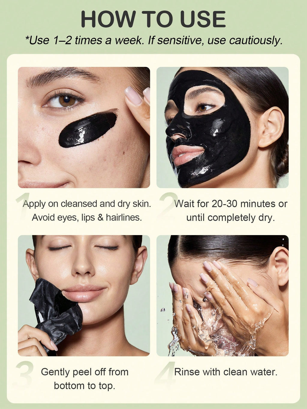 SlowSunday Charcoal Purifying Peel-Off Mask, Face Mask, Black Head Remover, Deep Cleansing, Korean Skincare, K Beauty