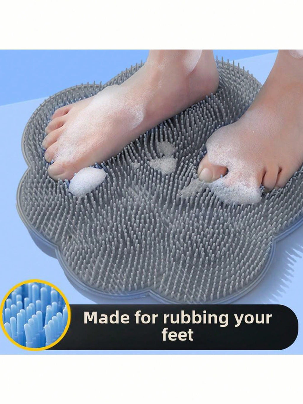 Shower Foot Scrubber - Foot Cleaner, Removes Calluses And Dead Skin, Unisex Foot Massage Mat, Relieves Foot Soreness, No Suction Design