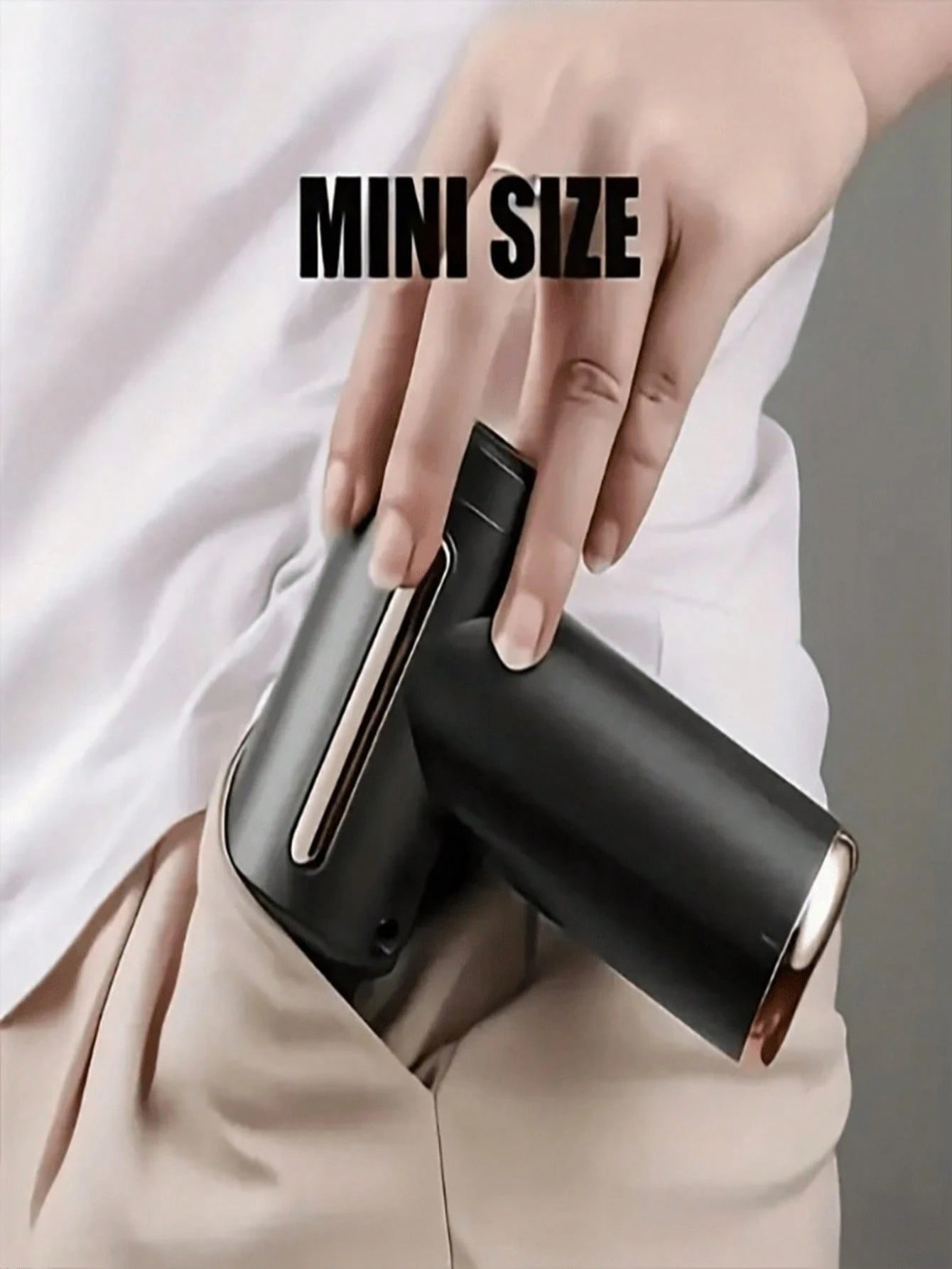 A Stylishly Designed Mini High Torque Motor USB Rechargeable Handheld Massage Gun For Body, Back And Neck Deep Muscle Percussionargeted muscle areas.  Use for 10–15 minutes per session.