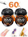 TWOING 2 Bottles Solid Nail Glue Gel Set, Extra Large Capacity Strong Adhesive For Press-On Nails, False Nail Tips & Rhinestones,
