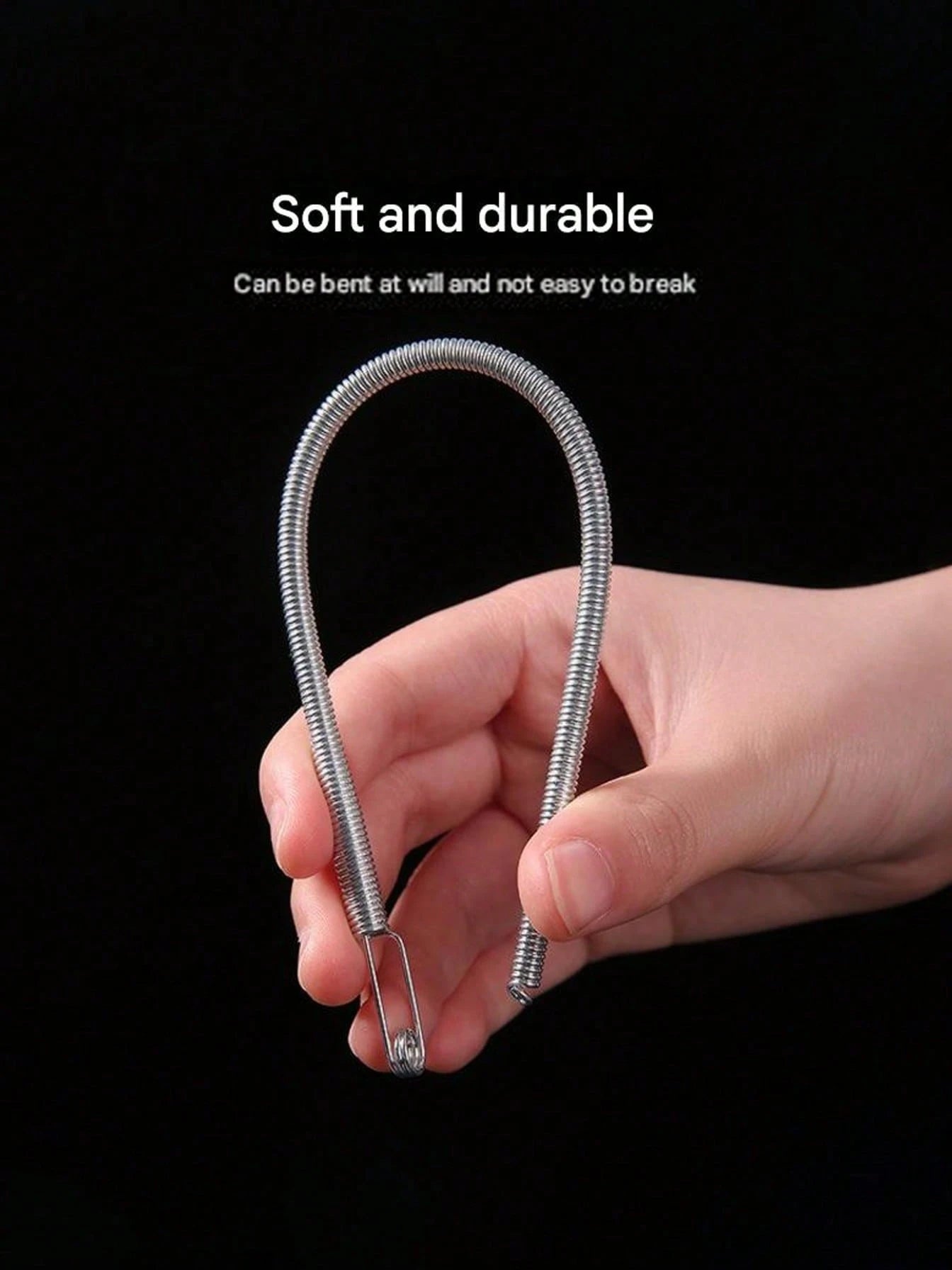 Bendable Guide Tip Drawstring Tool Multifunctional Spring Loaded Inserter For Clothing Elastic Bands