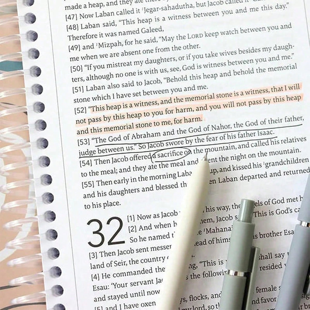 The Bible In A Year A 52-Week Bible Study Plan, Spiral Bible Study Guide For Women, Woman Bible Study Planner Yearlong Bible Scripture Reading Journal