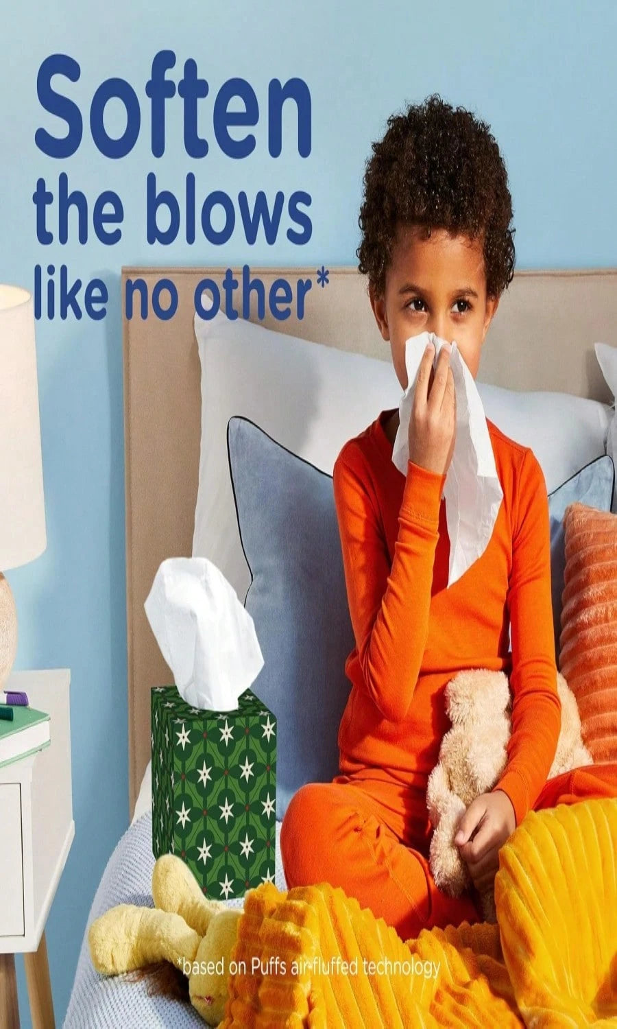 Puffs Ultra Soft Facial Tissues, 4 Mega Cube Box, 72 Facial Tissues Per Box Free Shipping