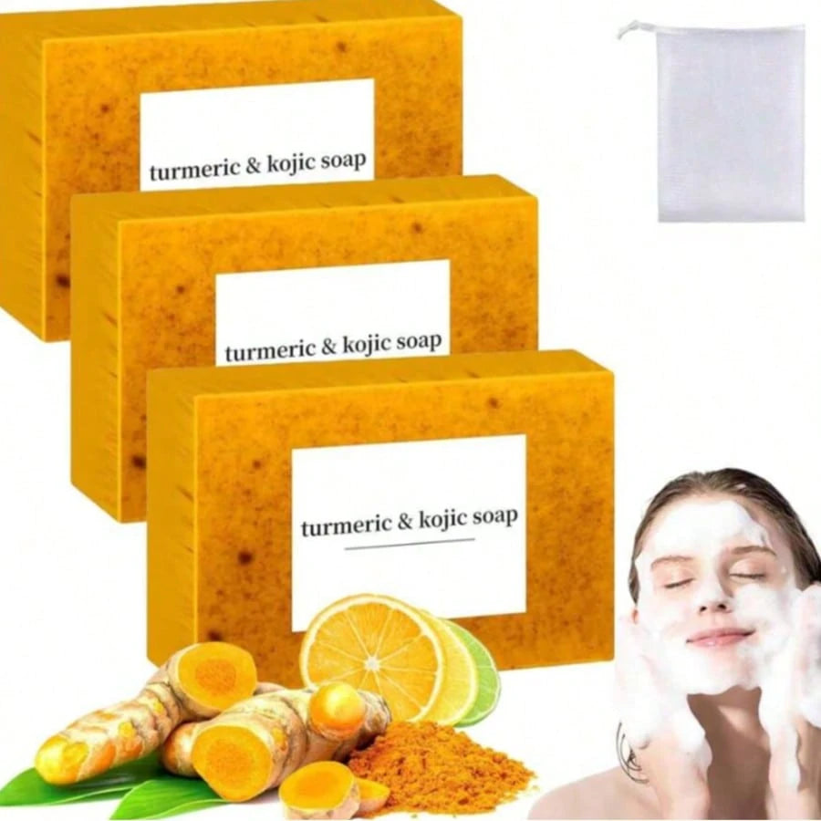 Kojic Turmeric Face Soap, Kojic Soap, Face Cleansing Soap, Turmeric Face And Body Soap, Kojic Face And Body