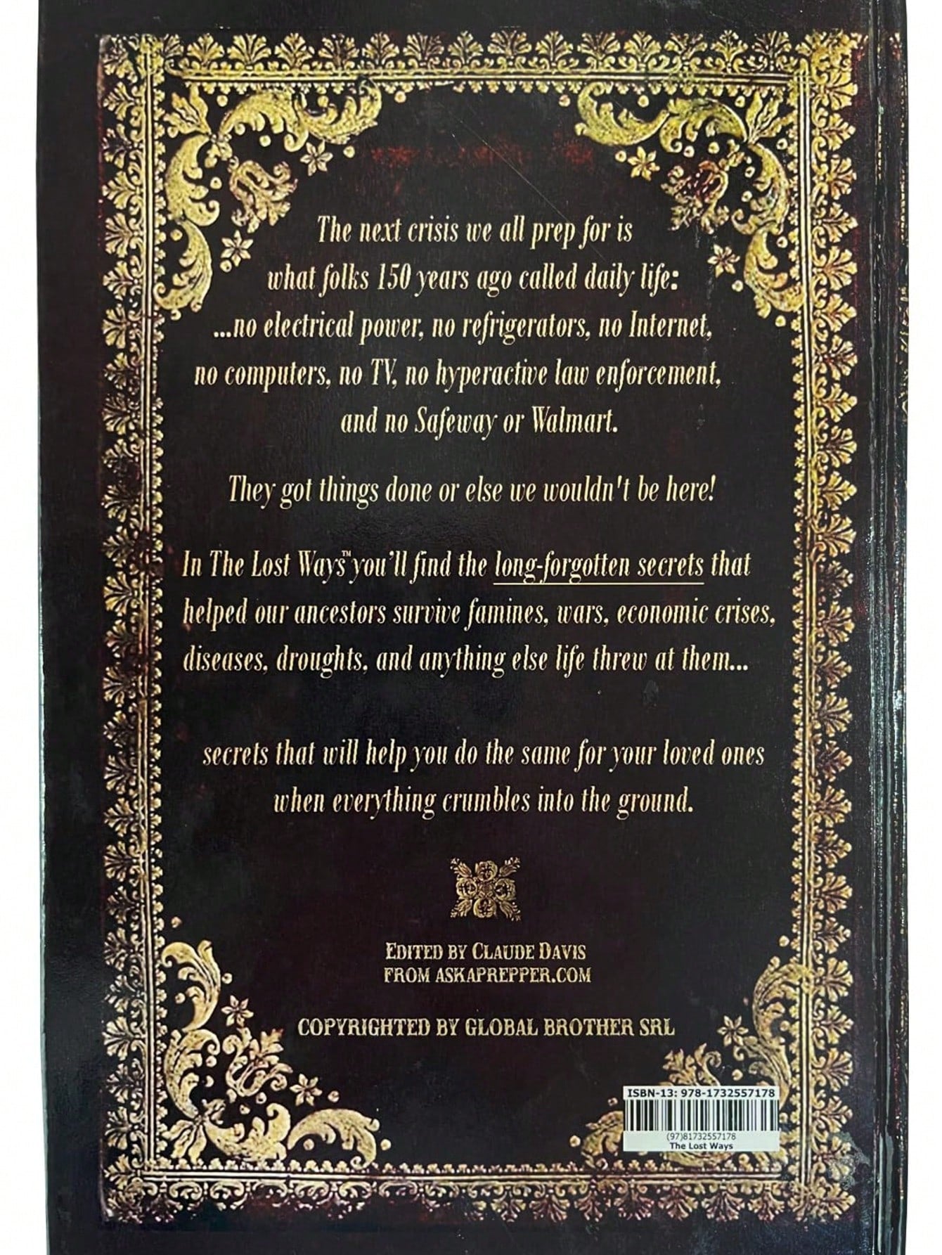 Traditional Survival Skills Guide | Vintage Bound Book For Emergency Preparedness & Self-Sufficient Living