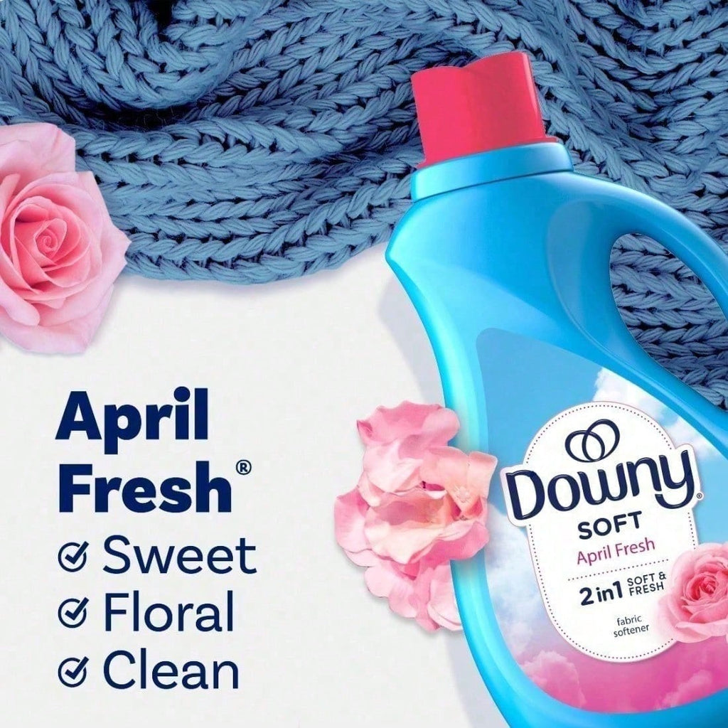 Downy Liquid Fabric Softener, April Fresh Scent, Long-Lasting Freshness With Softness Boost – Reduces Wrinkles, Static,