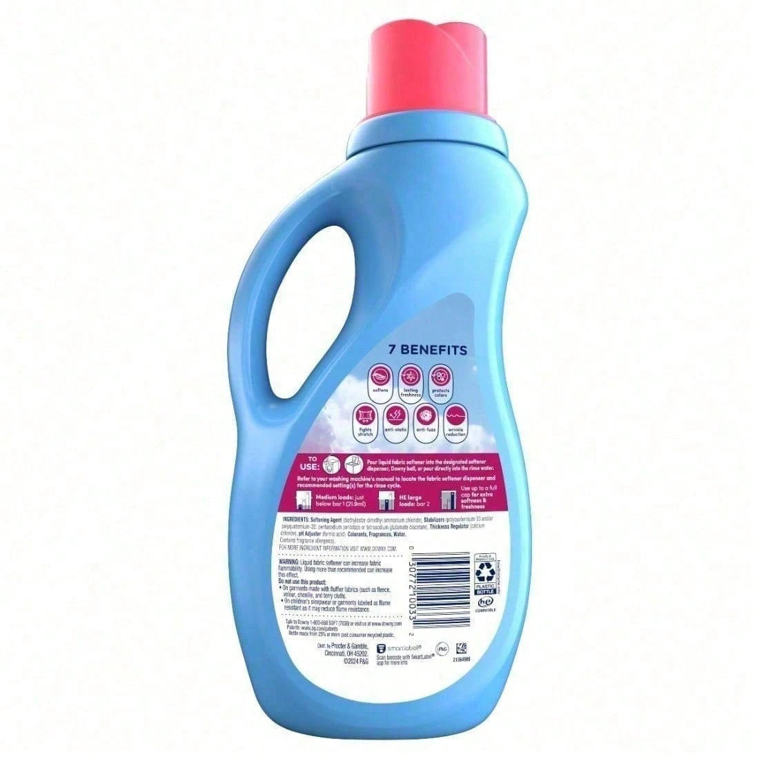 Downy Liquid Fabric Softener, April Fresh Scent, Long-Lasting Freshness With Softness Boost – Reduces Wrinkles, Static,