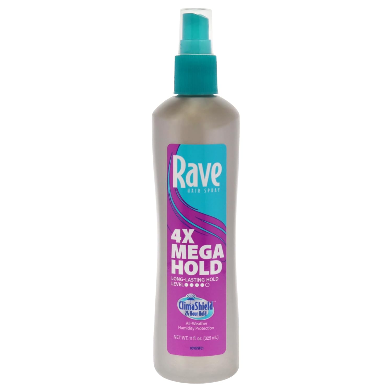 Rave 4X Mega Long-Lasting Firm Hold Hair Spray for Heat Protection, Volume and Shine - 24 Hour Hold & Anti Humidity Spray for Hair
