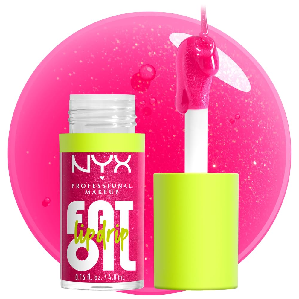 NYX PROFESSIONAL MAKEUP Fat Oil Lip Drip, Moisturizing Lip Oil Gloss, Vegan Tinted Formula, Up to 12 HR Hydration