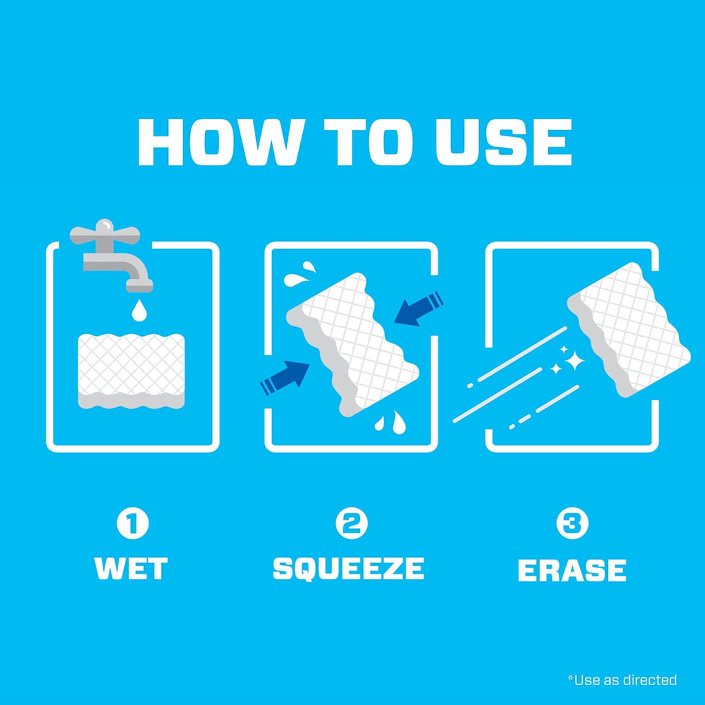Mr. Clean Magic Eraser Sponge, All Purpose Cleaner, Cleaning Scrubber, Wall, Sneaker, Kitchen, Bathroom, Shower Cleaner,