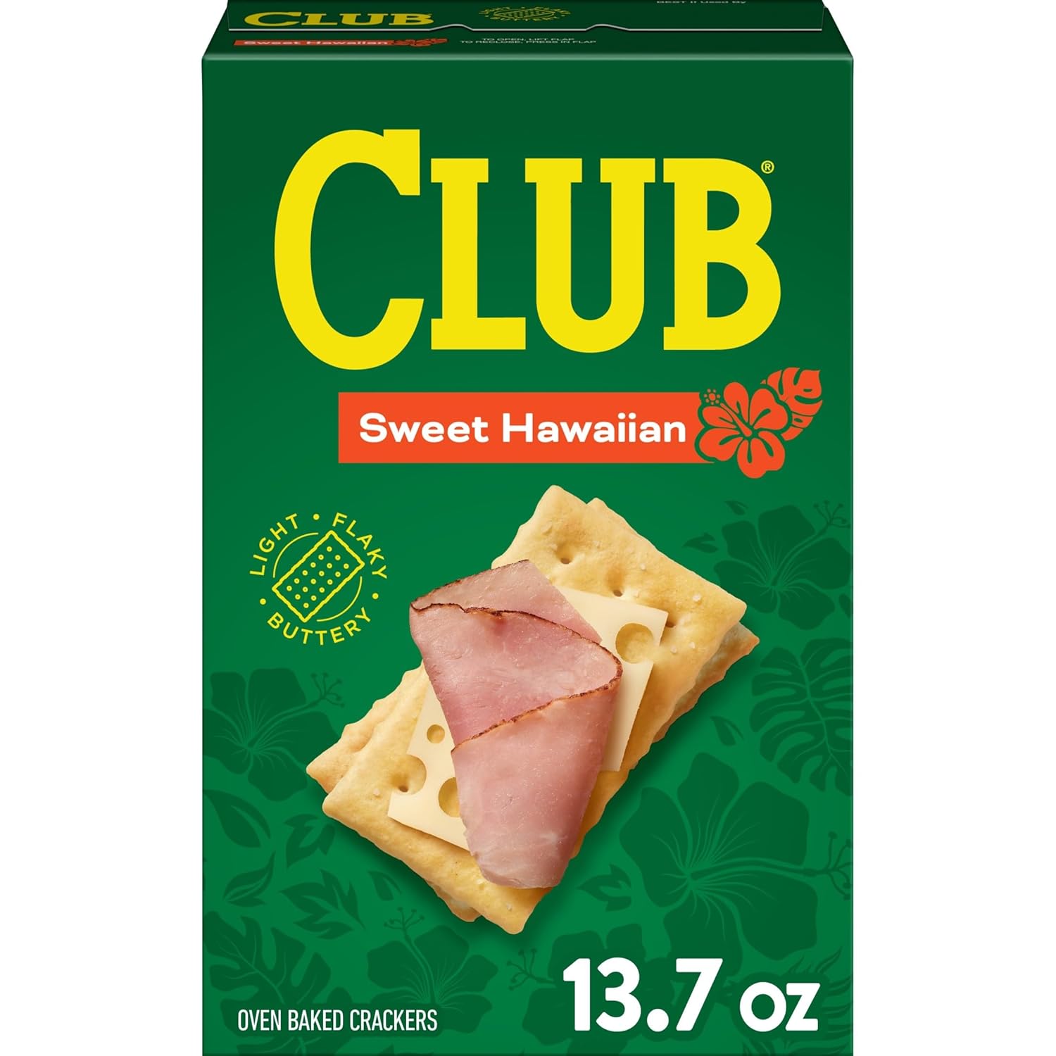 Club Crackers, Lunch Snacks, Snack Crackers, Sweet Hawaiian, 13.7oz Box