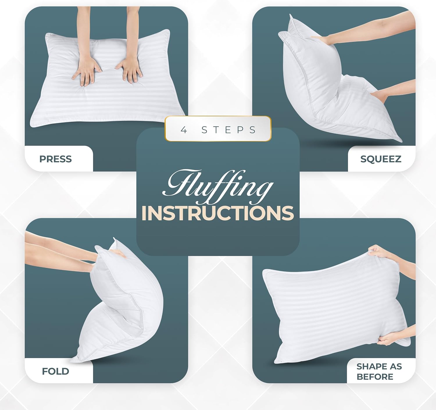 Utopia Bedding Bed Pillows for Sleeping Queen Size (White), Set of 2, Down Alternative Pillow for Sleeping, Cooling Hotel Quality Pillow Set for Back,