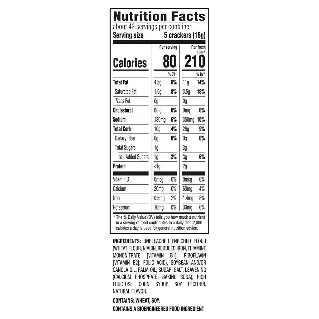 RITZ Fresh Stacks Original Crackers, Party Size, Travel Snacks, 23.7 oz