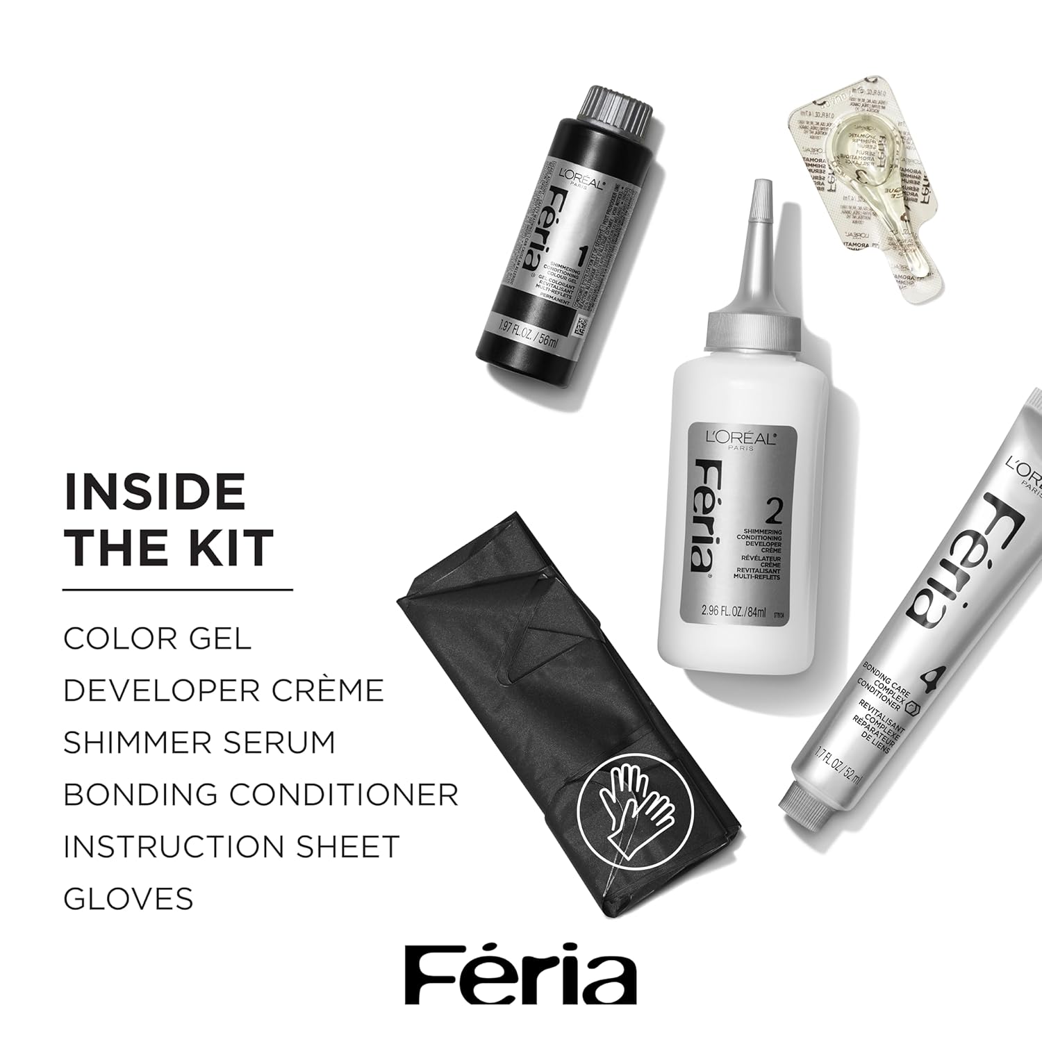 L'Oreal Paris Feria Multi-Faceted Shimmering Permanent Hair Color, B61 Downtown Brown