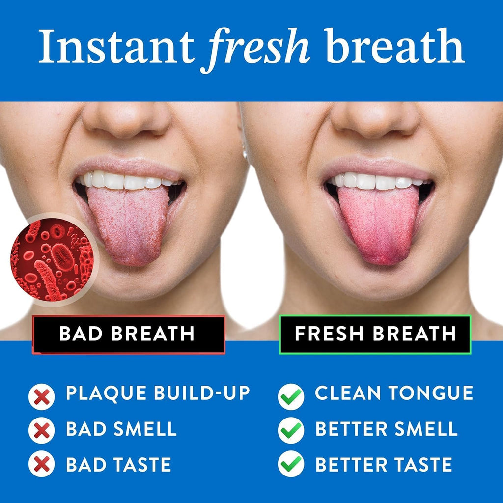 Mouthology Tongue Scraper for Adults (2 Pack), Reduce Bad Breath, Metal Tongue Scraper, Tongue Cleaner,