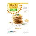 Simple Mills Organic Seed Crackers, Original - Gluten Free, Vegan, Healthy Snacks