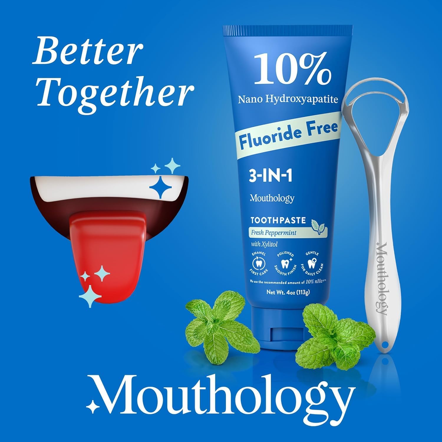 Mouthology Tongue Scraper for Adults (2 Pack), Reduce Bad Breath, Metal Tongue Scraper, Tongue Cleaner,