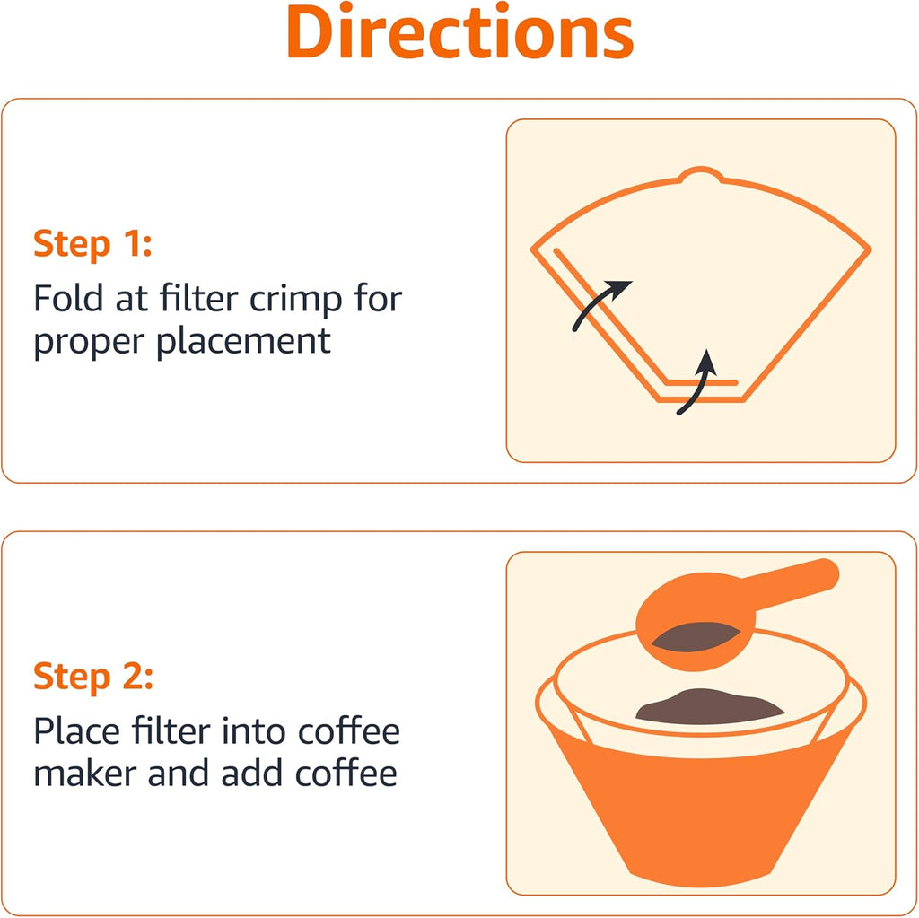 Number 4 Cone Coffee Filters for 8-12 Cup Coffee Makers, White, 100 Count