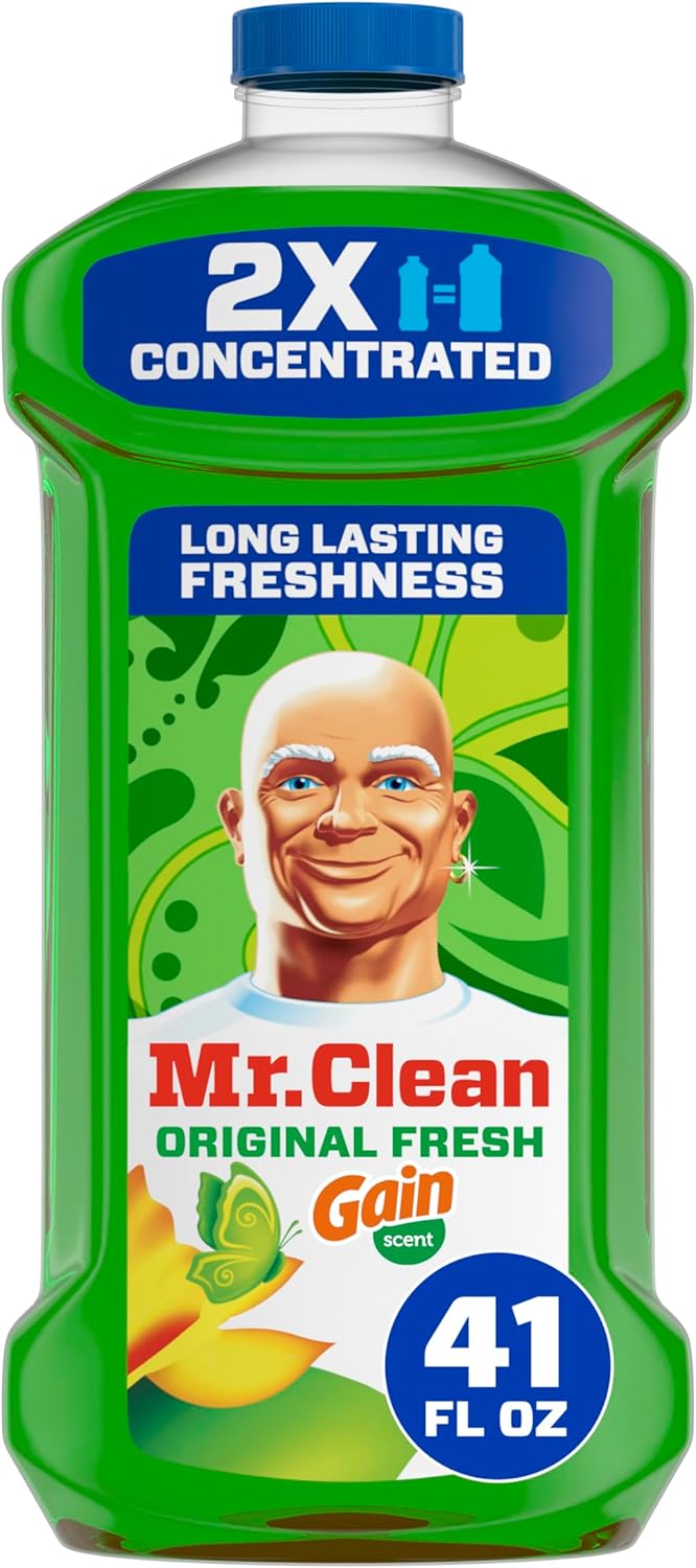Mr. Clean All Purpose Cleaner, Floor Cleaner for Mopping Home, Bathroom, & Kitchen, Cleaning Liquid for Mop