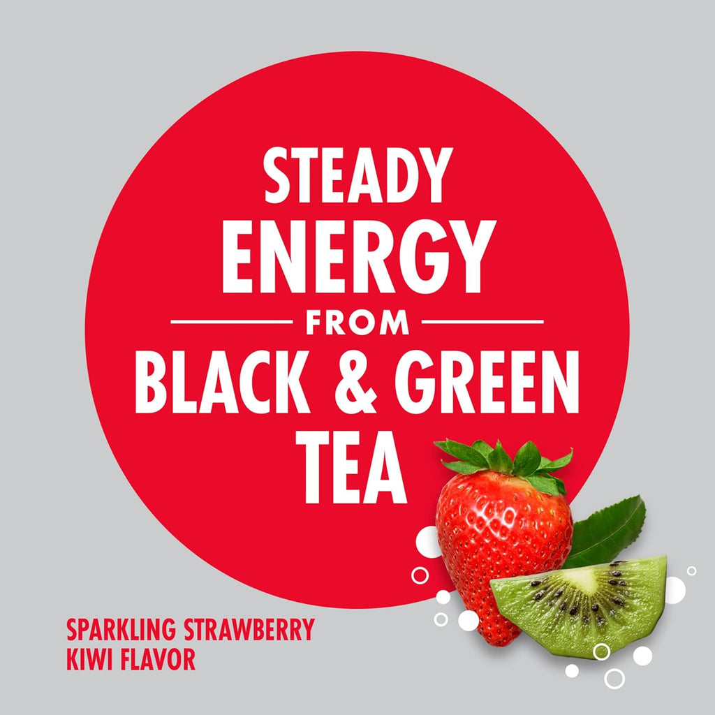 V8 +Energy Sparkling Strawberry Kiwi Juice Energy Drink, 11.5 fl oz Can (4 Pack)
