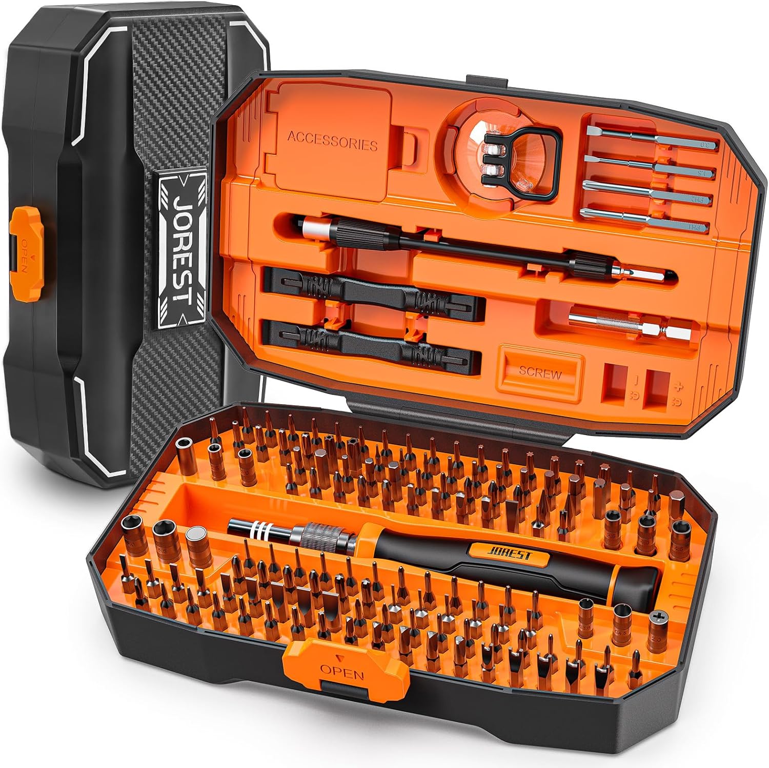 JOREST 152 in 1 Precision Screwdriver Set – Magnetic Repair Tool Kit for Electronics, MacBook, Laptop, iPhone, PS5, Xbox, RC & Glasses Repair