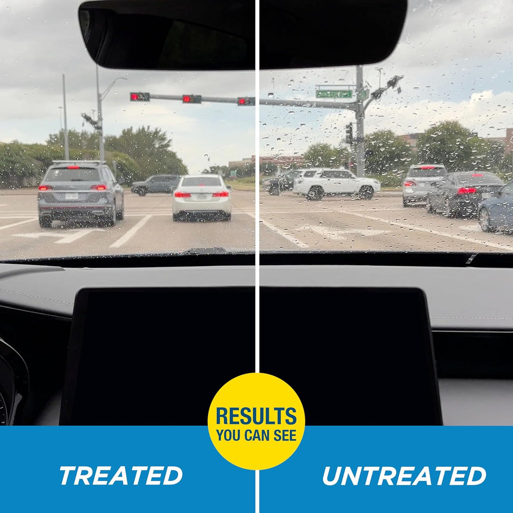 Exterior Glass Treatment To Dramatically Improve Wet Weather Driving Visibility During All Weather Conditions