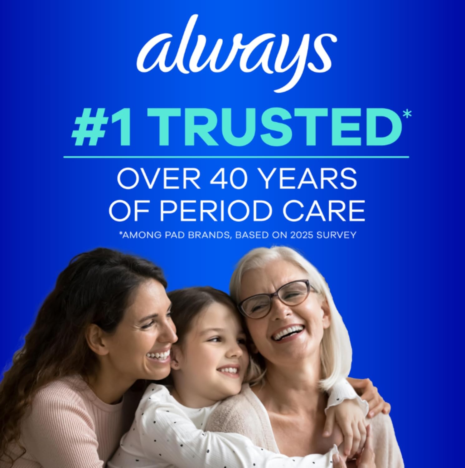 Always Ultra Thin Pads with Wings, Size 1, Regular, 62 Count