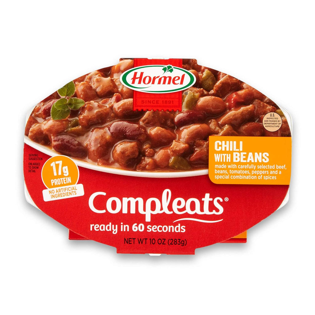 HORMEL COMPLEATS Chili with Beans Microwave Tray, 10 Ounces (Pack of 6) shipping free