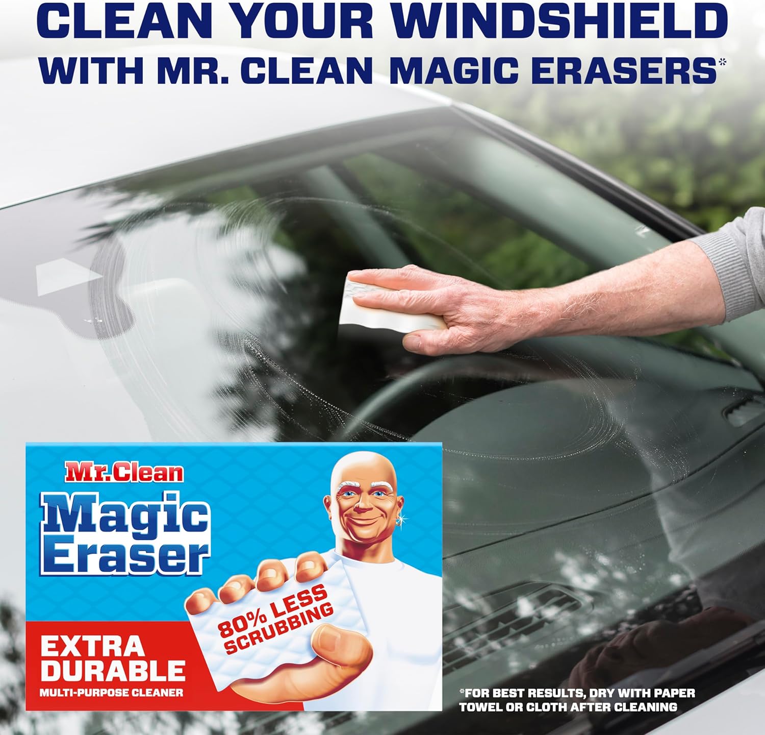 Mr. Clean Magic Eraser Sponge, All Purpose Cleaner, Cleaning Scrubber, Wall, Sneaker, Kitchen, Bathroom, Shower Cleaner,