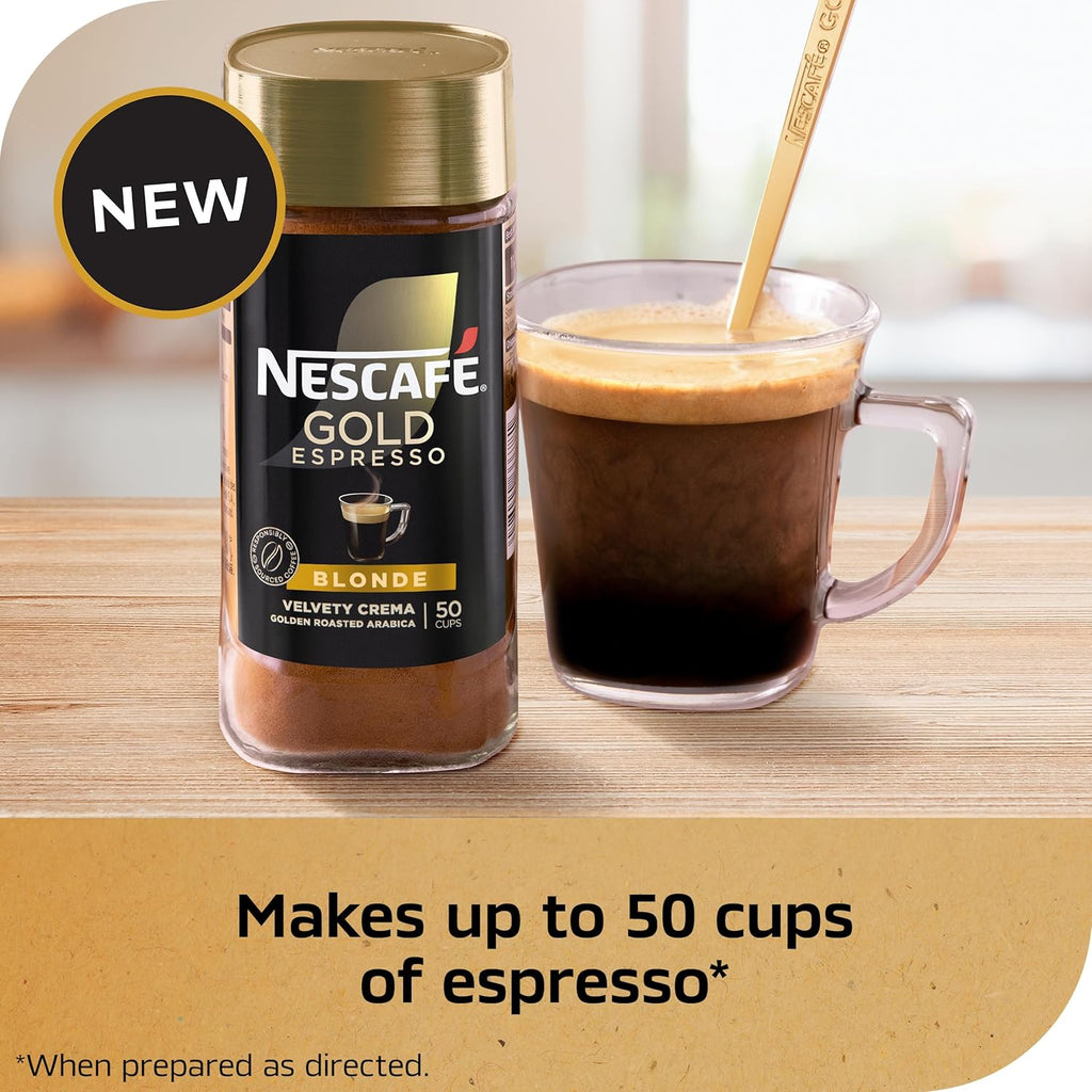 NESCAFÉ Gold Espresso Blonde, Instant Coffee, 3.5 oz shipping free