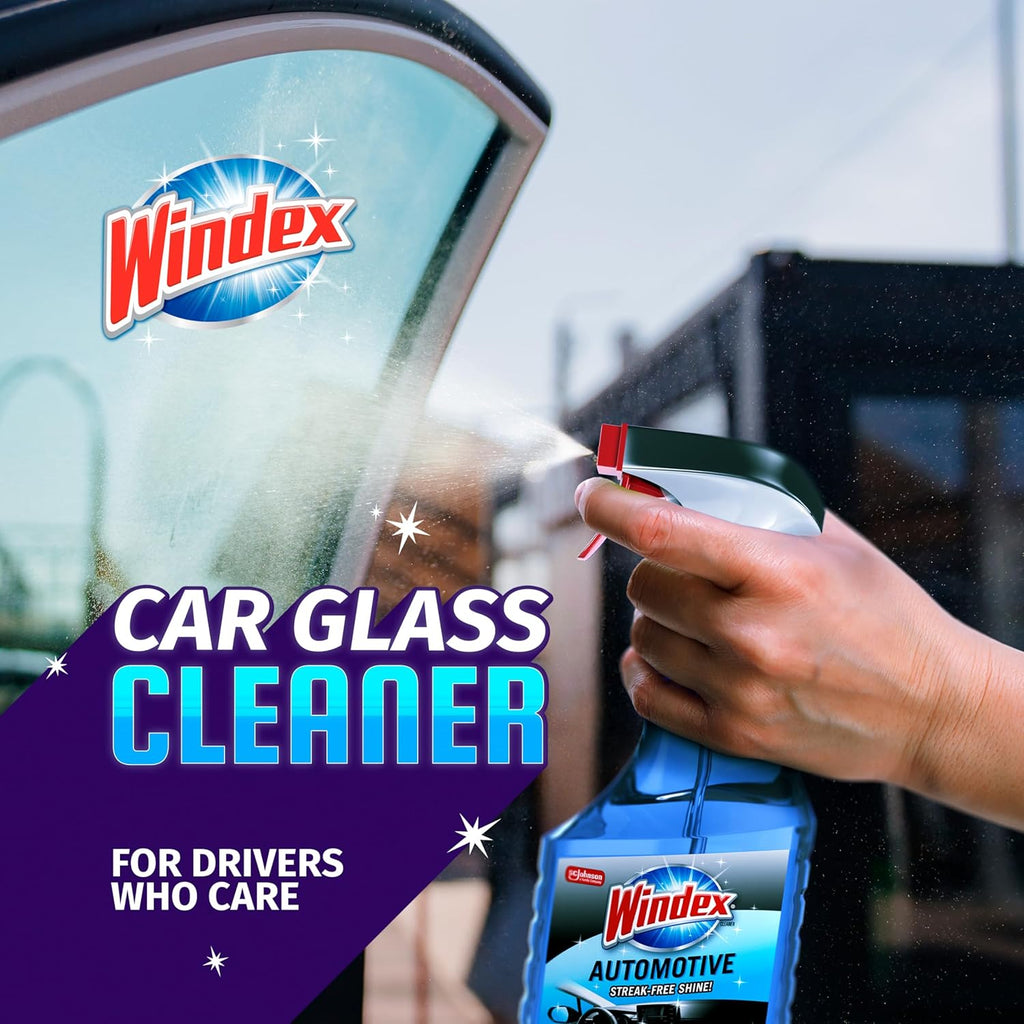 Windex Automotive Car Window and Glass Cleaner, Streak-Free Shine for Car Glass Exteriors,