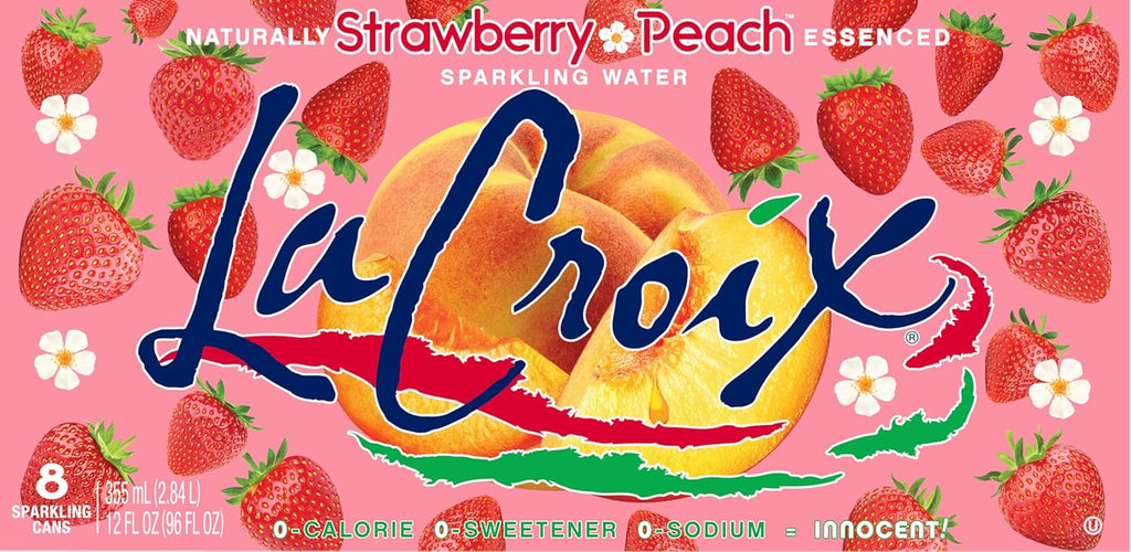 La Croix Sparkling Water, Strawberry Peach, 12 Fl Oz (Pack of 8)