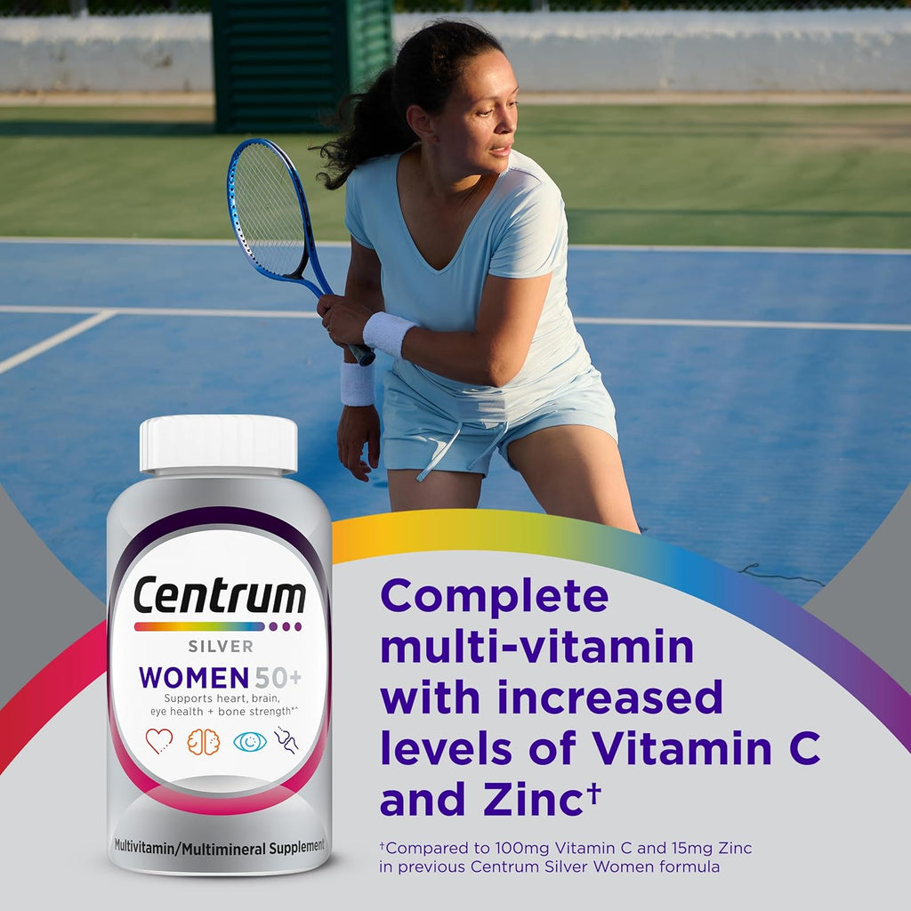 Centrum Silver Women's Multivitamin for Women 50 Plus, Multivitamin/Multimineral Supplement with Vitamin D3,