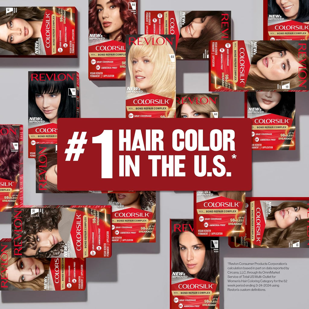 Revlon ColorSilk with Bond Repair Complex, Black Permanent Hair Color